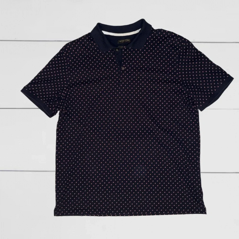 Banana Republic “Lux Lifesaver” Polo Shirt Men’s XL Navy Blue Short Sleeve